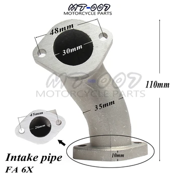 

New 30mm Manifold Intake Pipe For 50cc 70cc 90 110cc 125cc 150cc Chinese ATV Quad Pit Dirt Bike