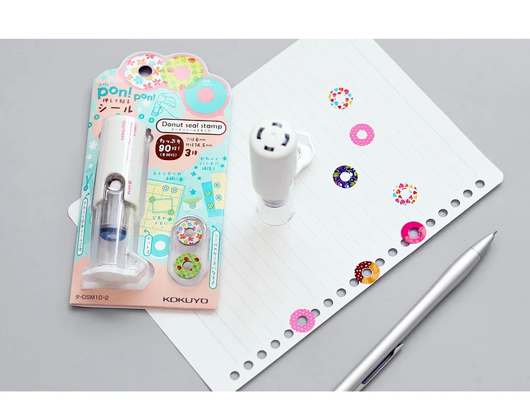 Декоративная наклейка s Kawaii Kokuyo DIY Japan Bullet Journal с отверстием фиксатор этикетки уплотнение круг круглая Уплотнительная наклейка с цветком