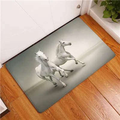 Модный стиль Majestic Horse Print ковры противоскользящие напольные коврики уличные ковры прозрачные коврики для передней двери - Цвет: 8