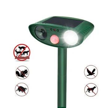 

Solar Powered Pest Repeller Animal Drive Outdoor Ultrasonic Infrared Light Flash Drive Dog Cat Ultrasonic Garden Bird Repeller