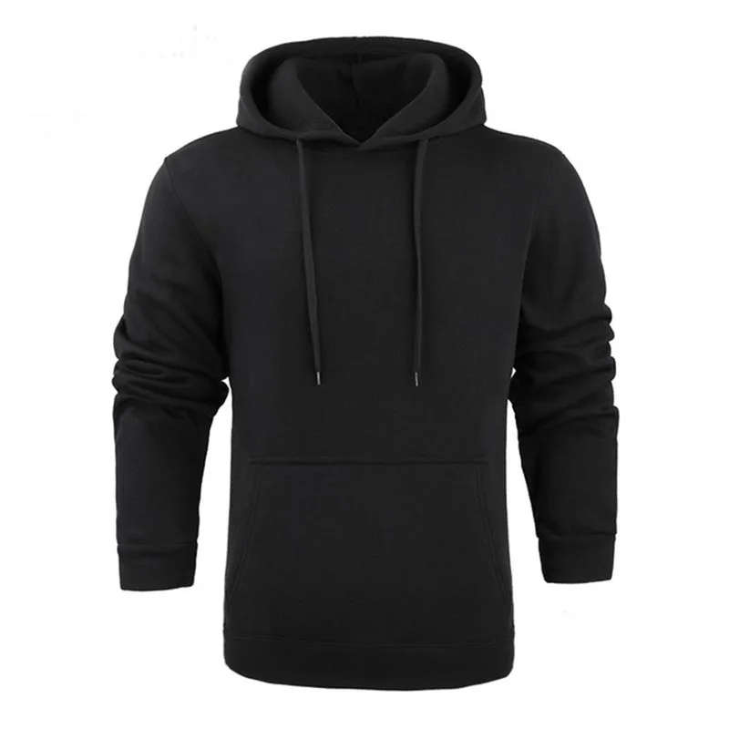 

Hoodies Men 2018 Brand Male Long Sleeve Solid Color Hooded Sweatshirt Mens Hoodie Tracksuit Sweat Coat Casual Sportswear M-2XL
