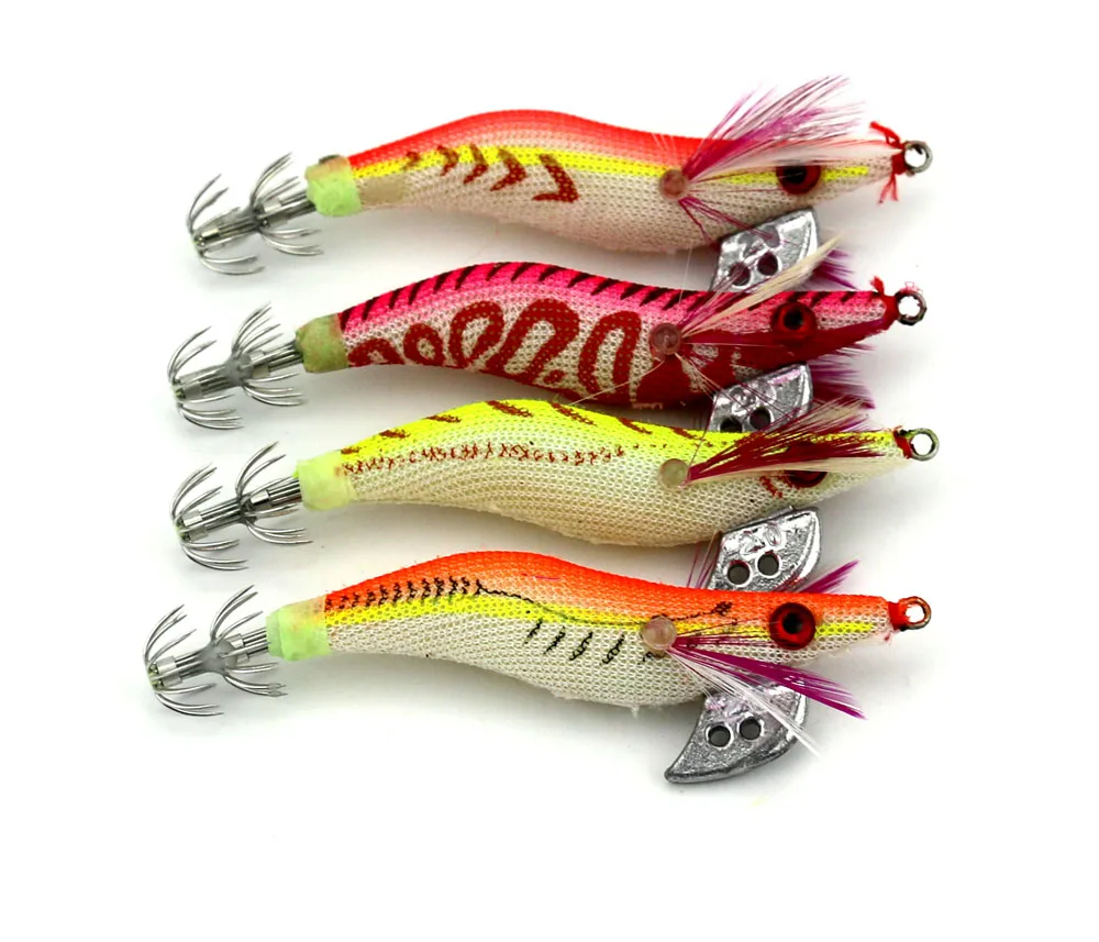 5 Pcs Glow Lure Shrimp Fishing Baits Squid Fishing Bait Tackle Jigs Hook 8cm Hot