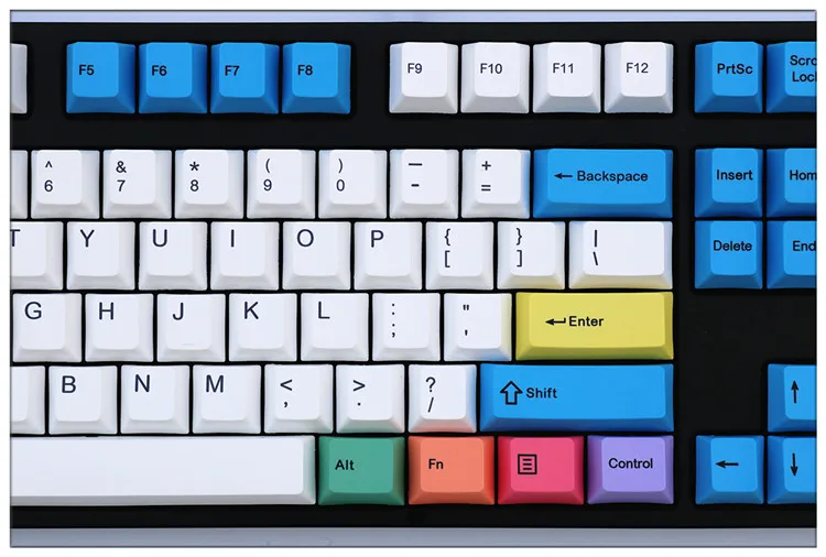 PBT краска Sub колпачки Мел ANSI Cherry MX ключ Набор для 60%/TKL 87/104/108 MX механическая клавиатура подходит Anne iKBC Akko X уточка