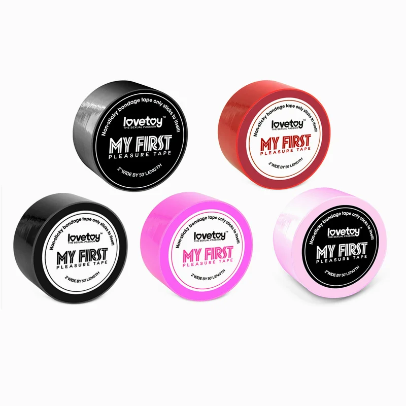 Lovetoy Non sticky fetish Sex Bondage Tape black Stick To Itself No