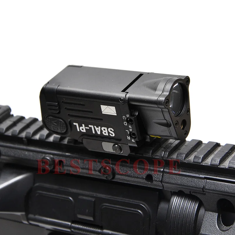 

Tactical CNC Finished SBAL-PL LED Weapon With Red Laser Pistol/Rifle Flashlight Constant Momentary Strobe Flashlight