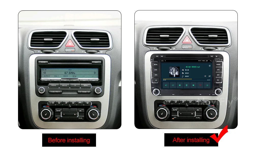 Best Navifly Android9.1 RDS 32G ROM 2G RAM Car Multimedia player for Volkswagen passat b7 b6 golf 5 polo tiguan octavia seat audio 9