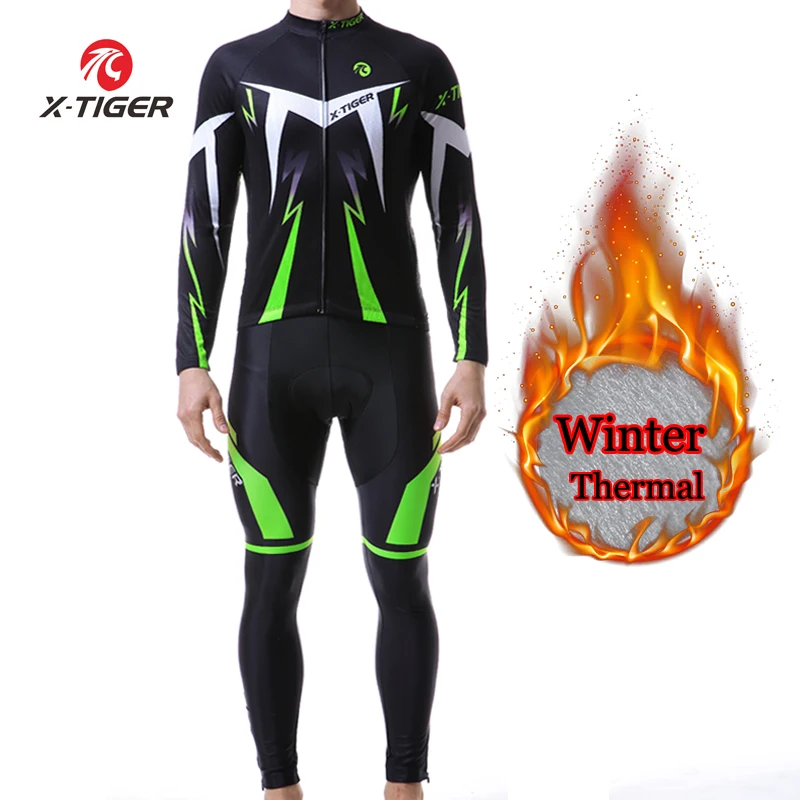 

X-TIGER Winter Thermal Fleece Cycling Sets Maillot Ropa Ciclismo Keep Warm MTB Bike Wear Bicycle Clothing Cycling Jerseys Set