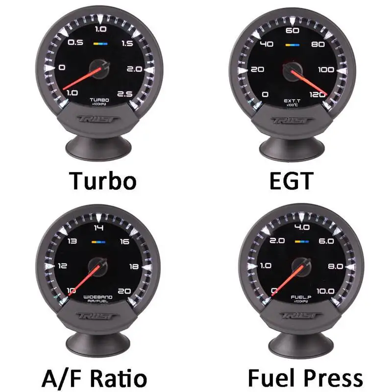 60 мм 2,5 дюймов автоматический манометр 7 цветов турбо Boost вольт температура воды Температура масла Масляный Пресс об/мин турбо EGT A/F коэффициент топлива датчик+ датчики 12 В