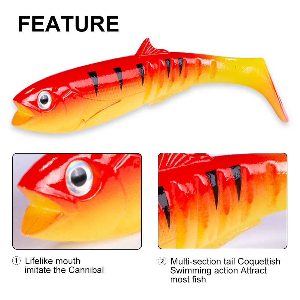 Hunthouse Cannibal Baits fishing soft lure shad 100mm 13.3g wobblers Ǹ  ΰ  ̳ leurre pesca, ΰ   Ʈ ̴ ̳