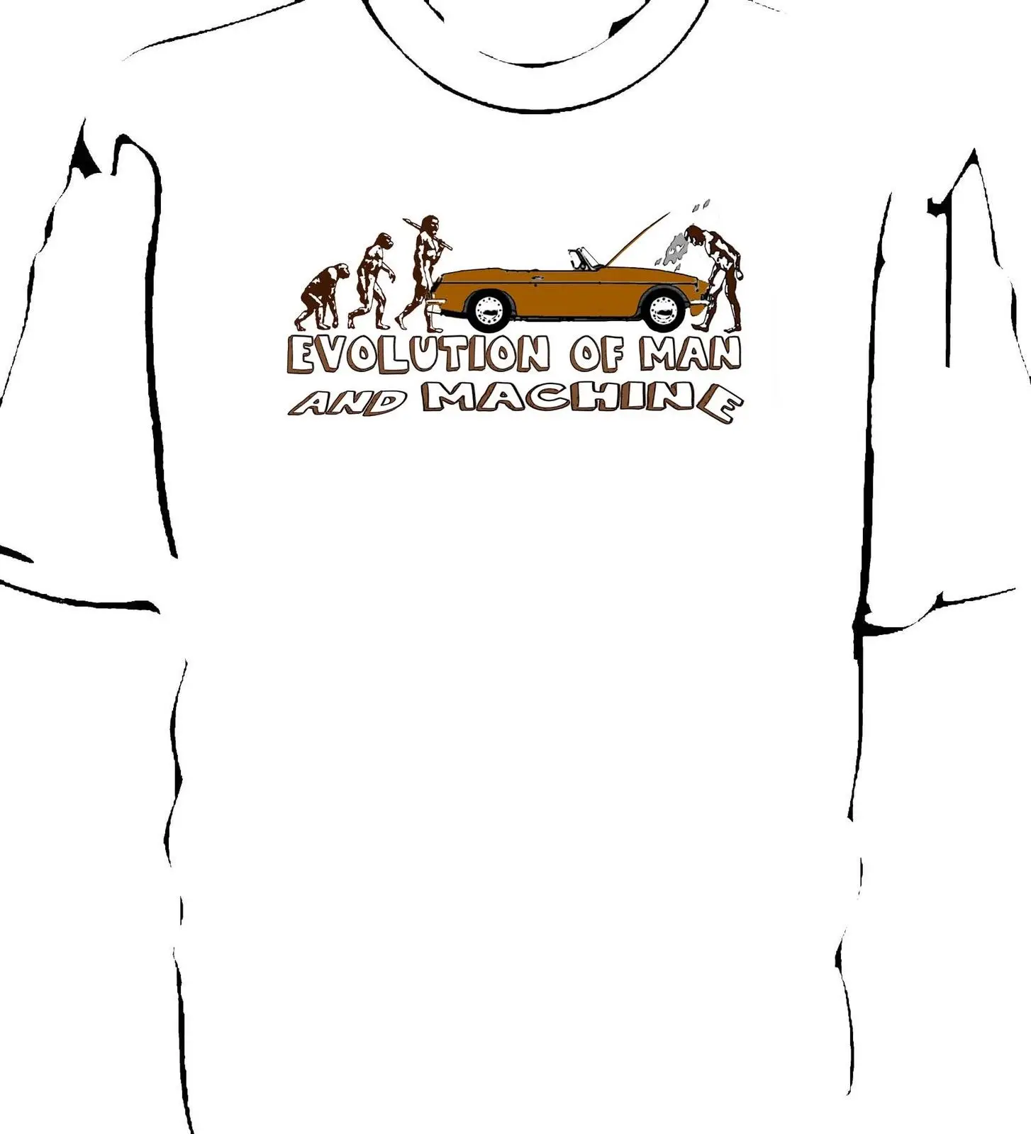 Футболка MGB Roadster &quotEvolution of Man and Machine Breaking&quot|Футболки| |