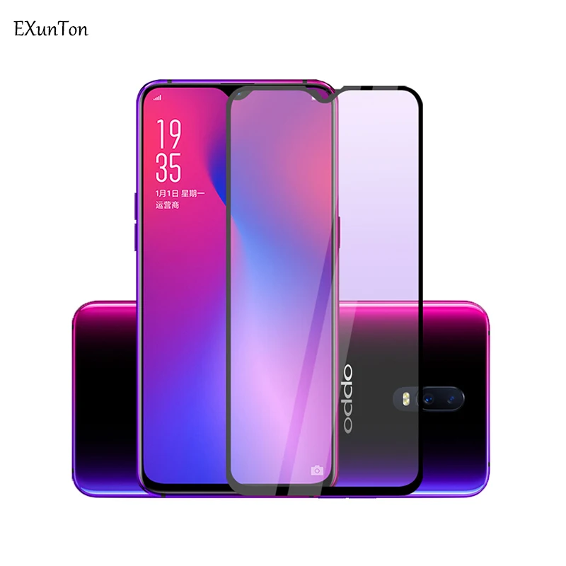 

EXUNTON Full Cover Anti Blue Tempered Glass Screen Protector For VIVO IQOO U1 Protective Film For VIVO IQOO U1 With Edge