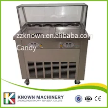 35cm double square pan with temperature setting ice cream maker machine,freeze ice cream rolling machine