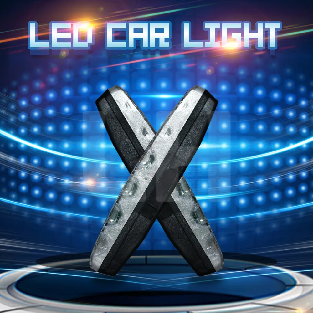 

2pcs LED Car Daytime Running DC 12V 6000K Automobile light Lights DRL 6 LEDs Source Car Styling Waterproof