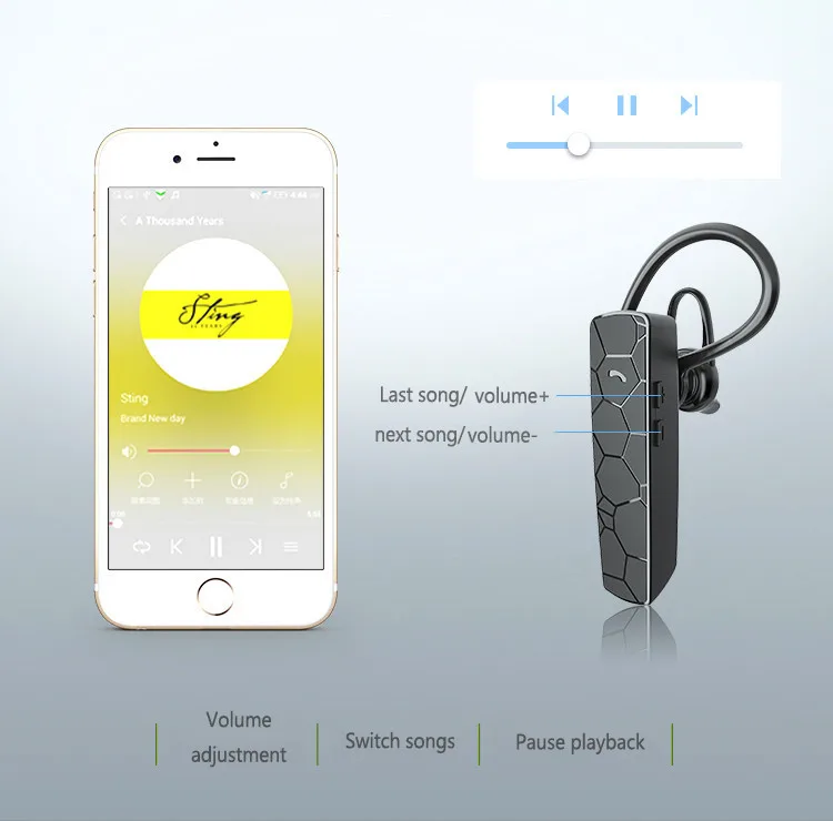 Новинка SGA10 Bluetooth 4 1 Гарнитура беспроводные наушники портативные с Микрофоном