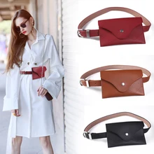 Женская поясная сумка, многофункциональные кошельки, мини из искусственной кожи, чехол для телефона, Карманный Кошелек, одноцветная маленькая сумка на ремне