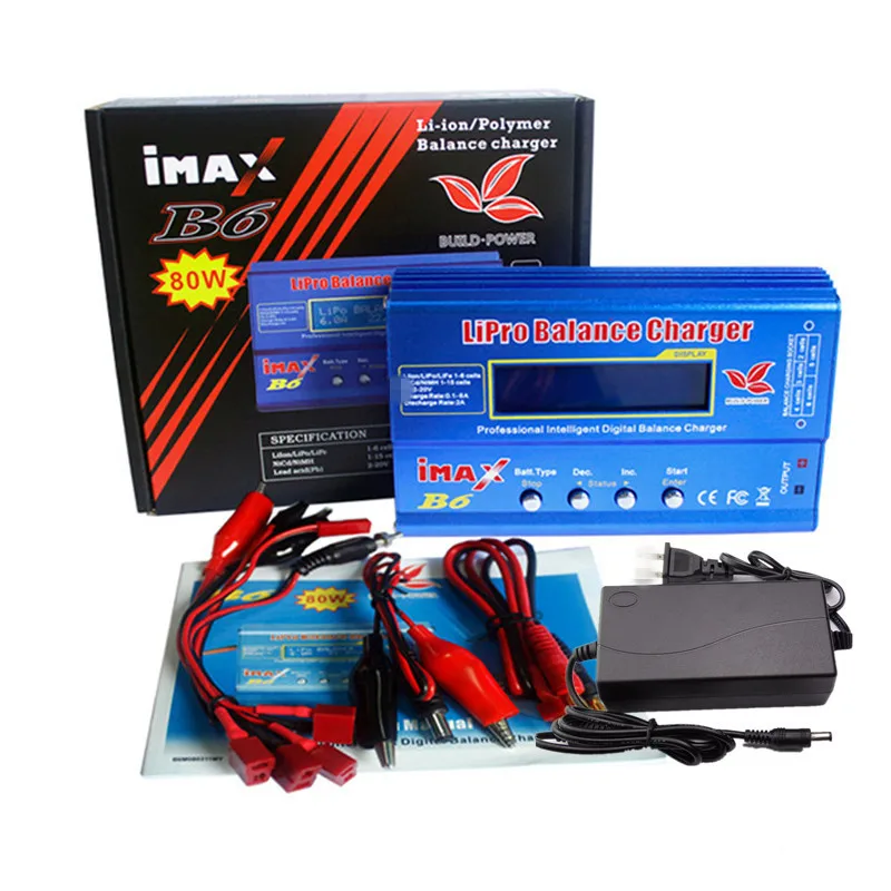 

Build Power Battery Lipro Balance Charger iMAX B6 charger Lipro Digital Balance Charger + 12v 6A Power Adapter for RC battery