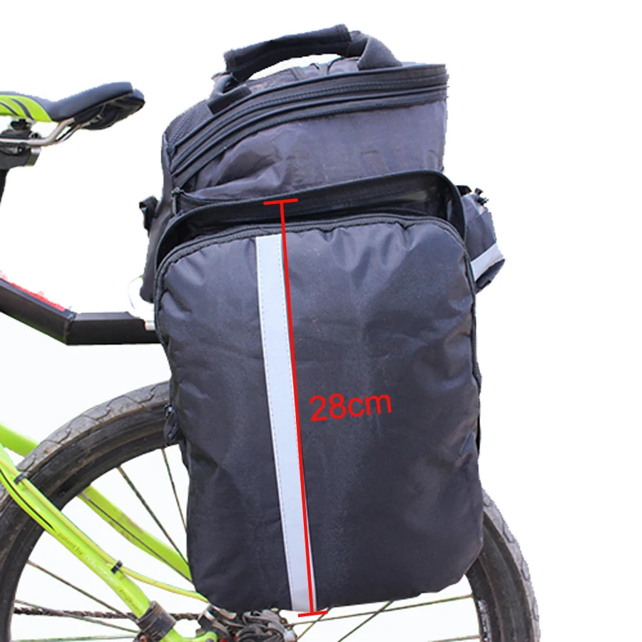 Top NEWBOLER Bike Bicycle Bag Rear Carrier Bags Rear Pack Waterproof Trunk Pannier Package Larger Capacity With Rain Cover 2