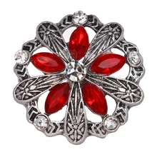 20 шт Кнопка 18 мм Металлические Кнопки для защелки браслетов подходят к украшение в форме имбирного печенья уникальный цветок