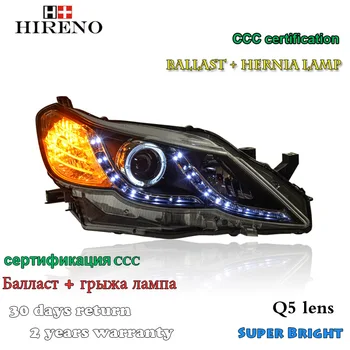 

Hireno Headlamp for 2010-2013 Toyota REIZ MARK X Headlight Assembly LED DRL Angel Lens Double Beam HID Xenon 2pcs