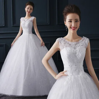 

Cheap Short A Line Lace Wedding Dress Robe de mariage See Through Back Vestidos de novia Custom Made Gowns
