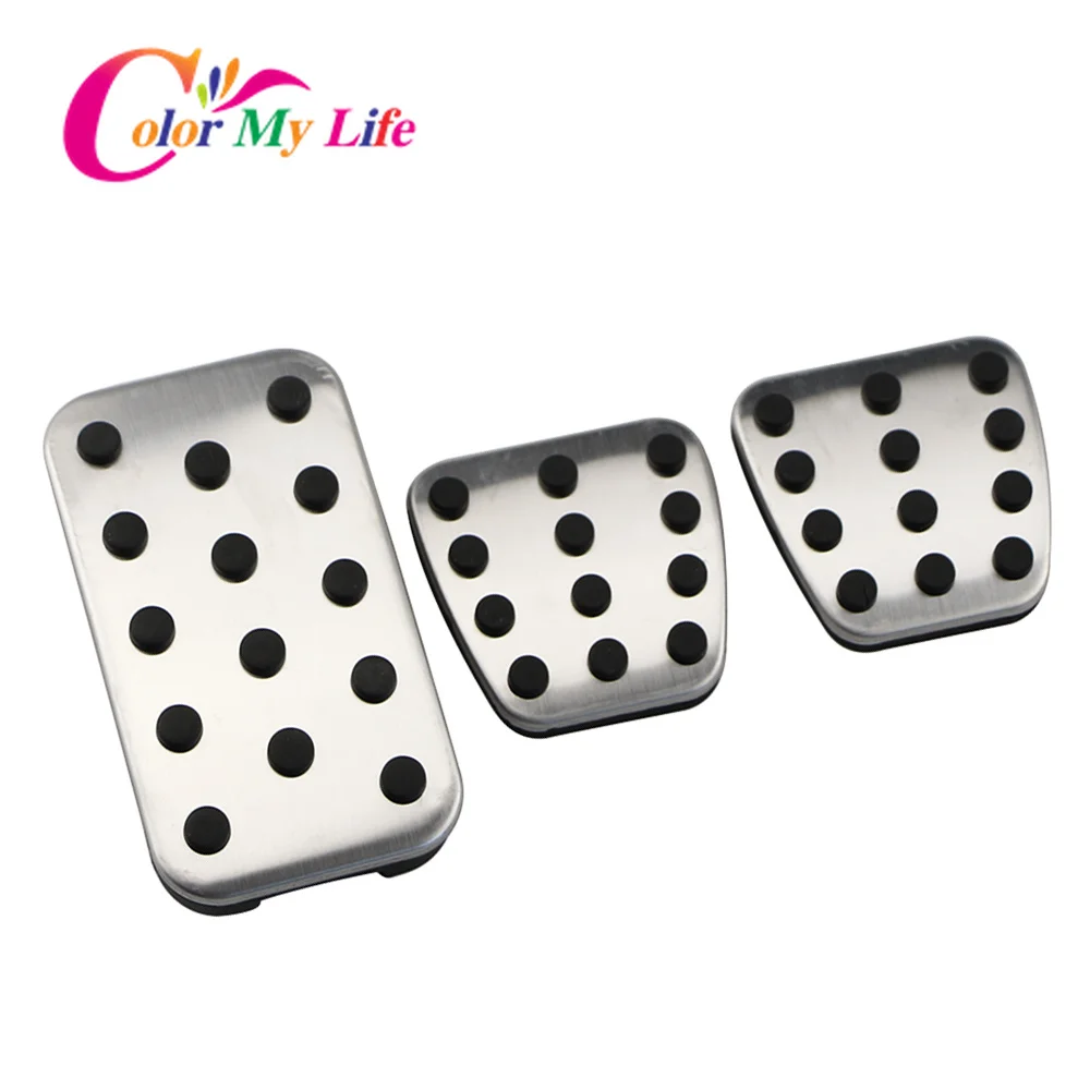 

Color My Life AT MT Stainless Steel Car Gas Pedal Pad Brake Pedals Cover for Honda Civic 2016 2017 2018 Parts Accessories