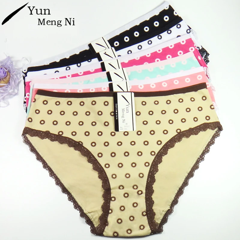 

Yun Meng Ni Women Briefs Plus Size 2XL XXXL 4XL Woman Underwear Cotton Print Sexy Ladies Knickers Panties Boyshorts Shorts 89167