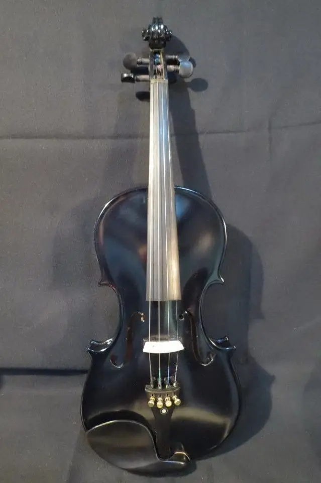 5String Blue Electric Acoustic Violin 4/4 Spruce+Maple Nice Tone Handmade #EV1 E