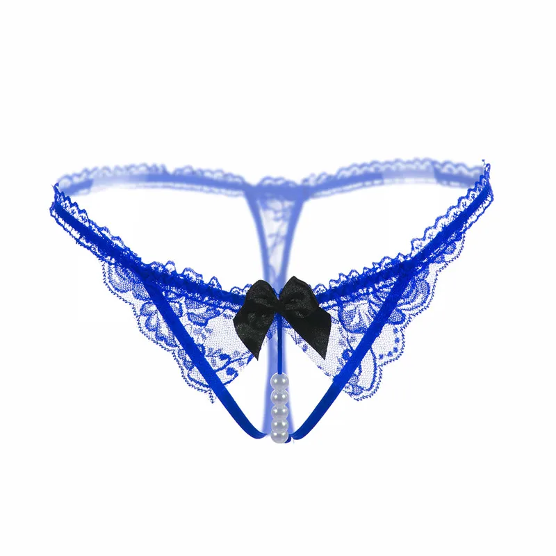 New Arrival Women Fashion Embroidery Women Panties Comfortable Beading Transparent Thongs G-string Lace Briefs Lingerie Tanga (3)