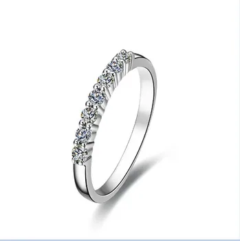 

White Gold 585 Seven Stones Band Glorious Synthetic Diamonds Women Anniversary Ring Factory Wholesale Affordable Gold Ring