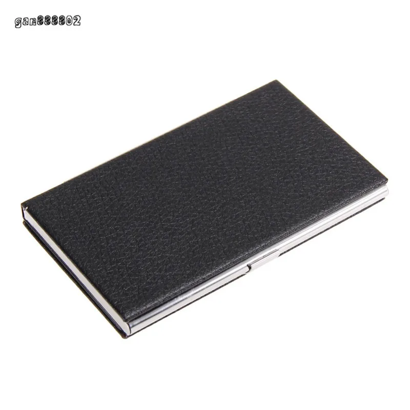 

Men Credit Card Holders Business ID Card Case Card Holder Wallets Leather Stainless Steel