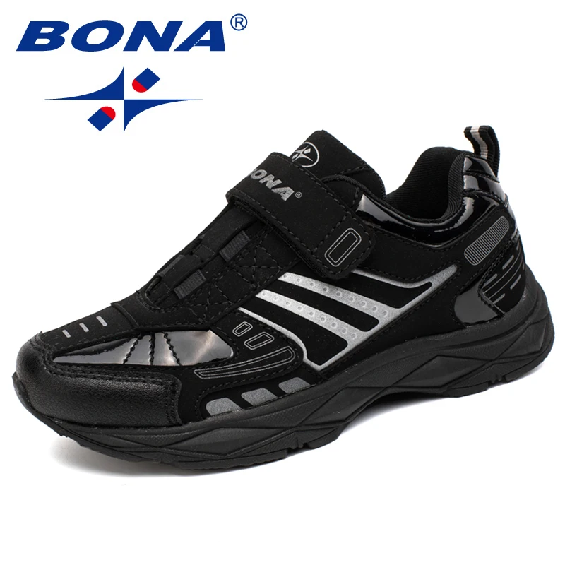 BONA/Новинка; Модная стильная детская повседневная обувь; обувь для мальчиков на липучке; кроссовки для бега; Удобный светильник;