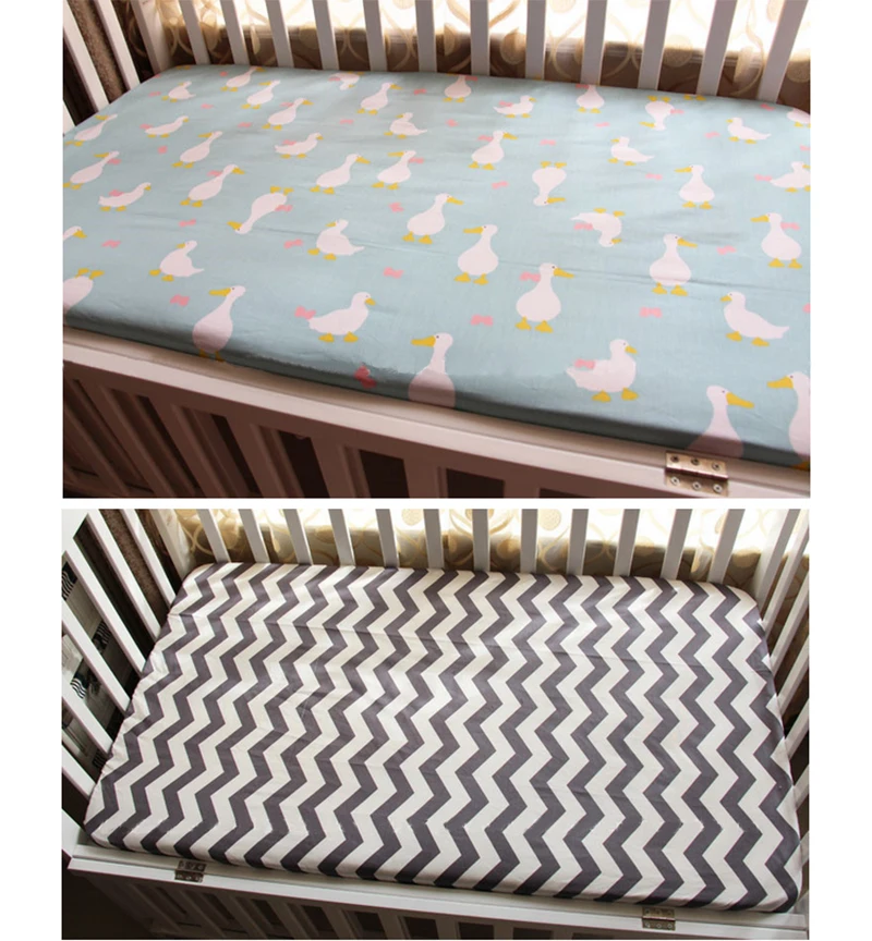 Muslin Cotton Baby Bedding Sets Crib Bed Sheets Newborn Baby Bed Bedspreads For Toddler Infant Customizable Drop Shipping