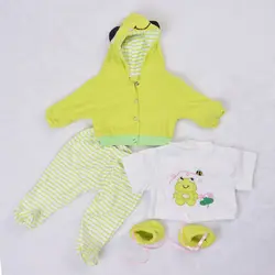 KEIUMI/Одежда для маленьких мальчиков 22-23 дюймов, 2018 модная одежда для малышей, косплей, зеленая лягушка, 55-57 см, Детские аксессуары, подарки на