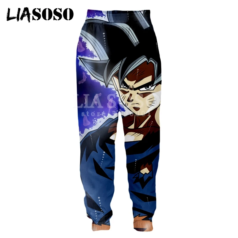 LIASOSO, 3d принт, мужские и женские спортивные штаны, хит, аниме, DBZ, Dragon Ball Z, Супер Saiyan Goku, повседневные тренировочные штаны, штаны для бега, X0975