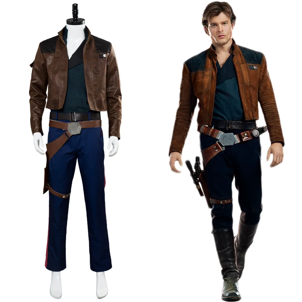 Wars Косплей Solo:A Story Han Solo косплей костюмированный наряд для взрослых мужчин женщин