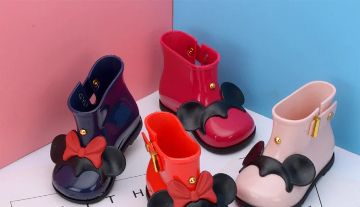 Waterproof Child Rubber Boots Jelly Soft Mouse Ears Infant Shoe Girl Rain Boots Baby Kids Rainboots Girls Children Rain Shoes 546 (1)