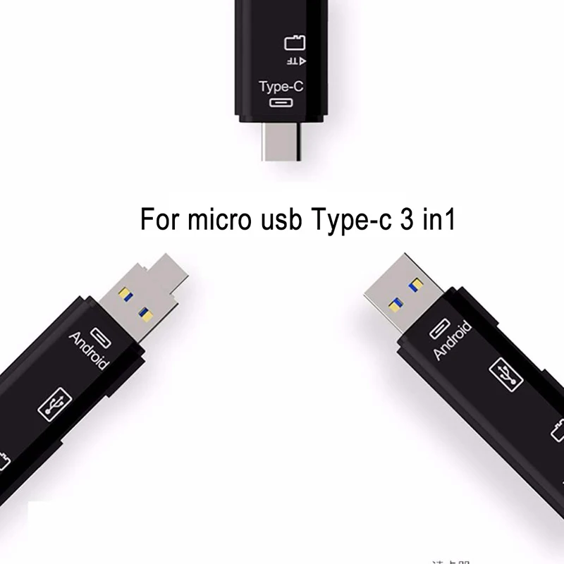 5 IN 1 TF Card Memory Adapter 3.0 For SD Card Reader Adapter For Flash Drive Multi OTG Reader For Android Type-c USB port