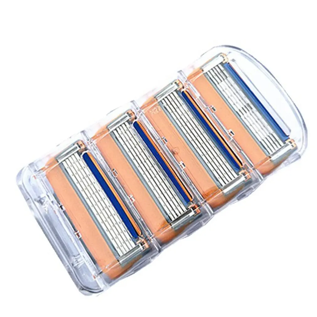 

4PCS/SET 3 Layers Men Face Shaving Razors Blades Male Manual Razor Blades For Standard Beard Shaver Trimmer Blades