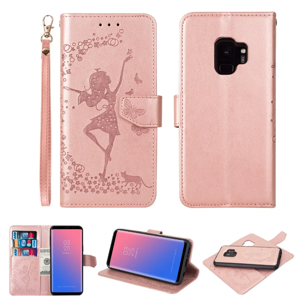 For Samsung Galaxy S9 S9Plus Case Flip Leather Phone Case Cover Dancing