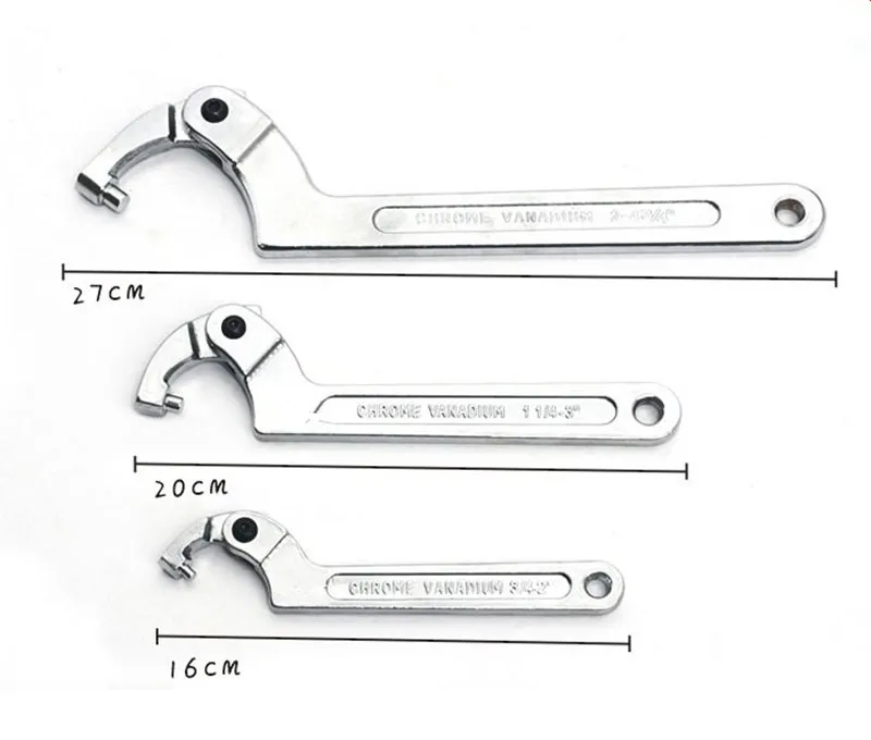 Tuerca redonda ajustable de tipo gancho Llaves inglesas multifunción llave universal Snap Grip Herramientas media luna Llaves inglesas llaves herramientas