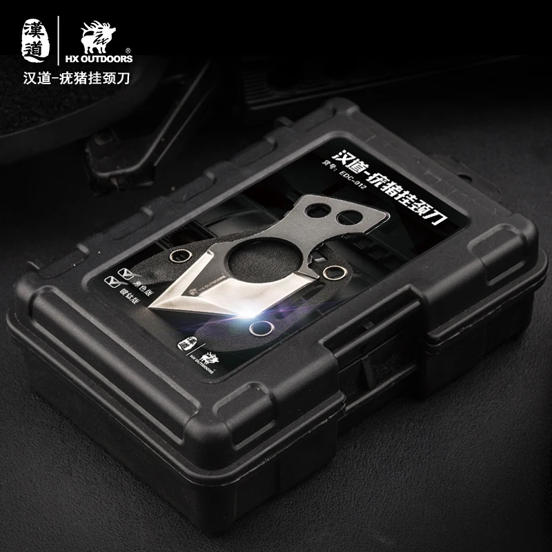 Купить HX на открытом воздухе фиксированное лезвие Походный нож 4Cr13Mov Ti Coated мульти функциональные карманные ножи с K оболочка Выживание EDC нож инстру...
