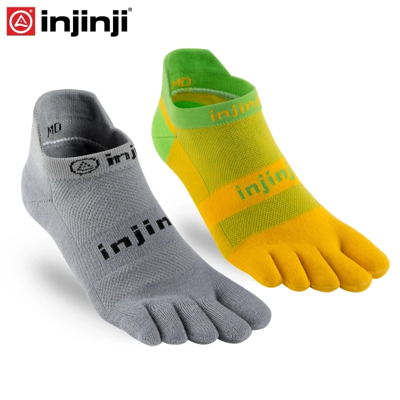 Мужские носки с пятью пальцами Injinji оригинальные нескользящие для бега 2019|Носки