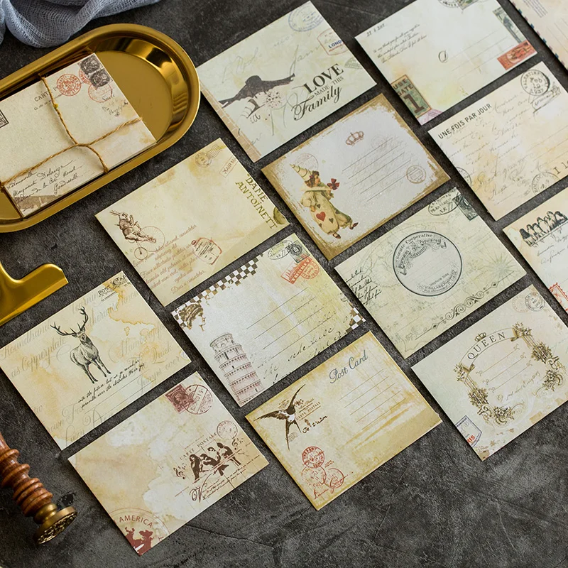 

Retro Vintage Paper Envelopes 12 Designs European Ancient Style Gift Letter Pad Pack Mini Envelop Paper Card Retro Envelopes