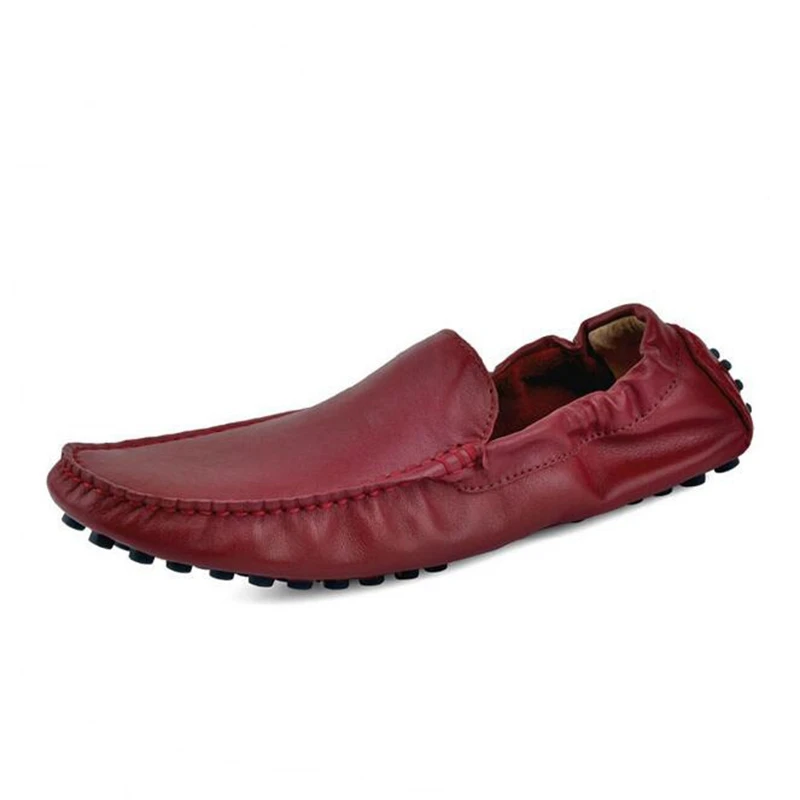 Haute Doux white La Blue Mode Printemps Casual Cuir dark Orange Respirant Sur wine De Qualité En Red black brown Hommes Conduite Vache Appartements Glissement Mocassins Chaussures Des Été wwCFY7