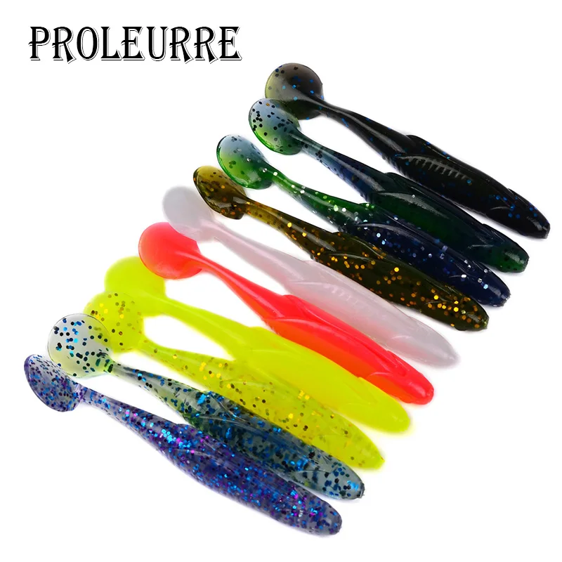 Proleurre 10 шт. 6 г 95 мм Pesca искусственная мягкая блесна, Япония Shad червь Swimbaits джиг голова для ловли нахлыстом силиконовая резиновая рыбка - Цвет: 10pcs