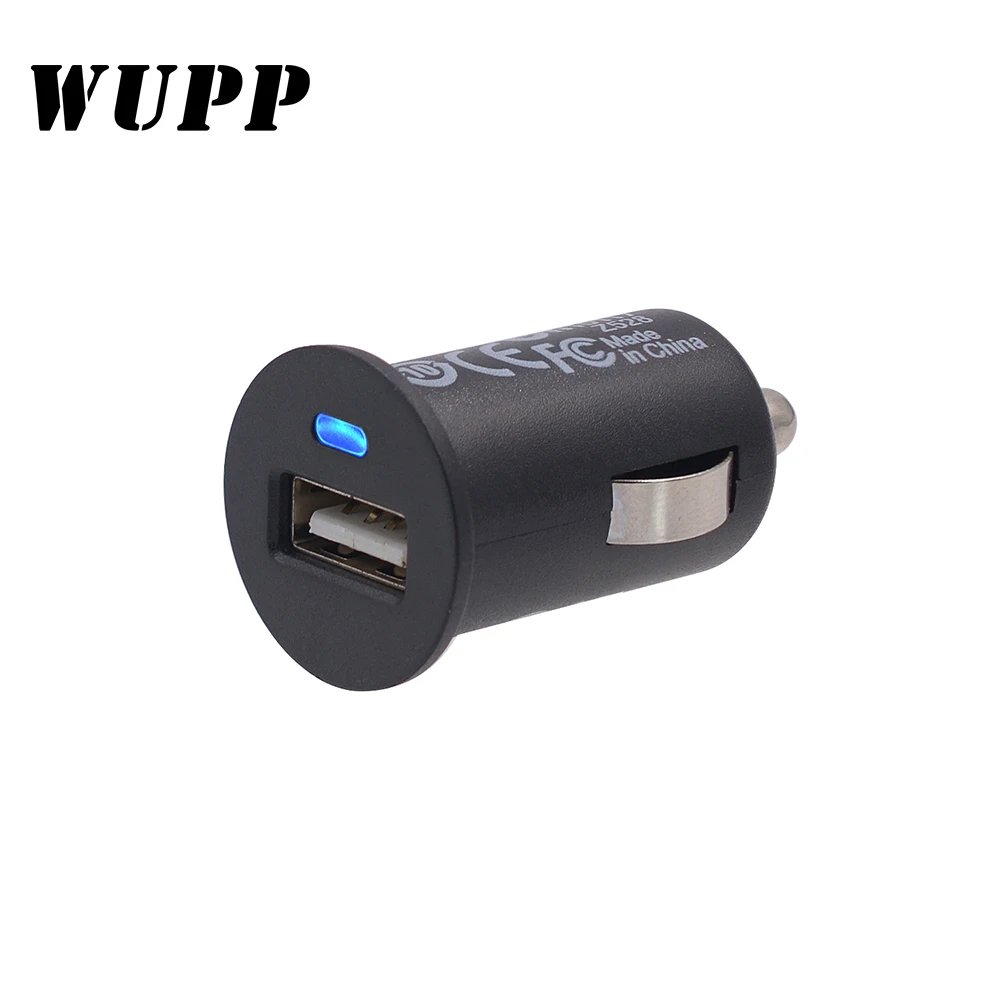 WUPP USB зарядное устройство 5 В/1A Автомобильный адаптер с светодиодный дисплей 12 В