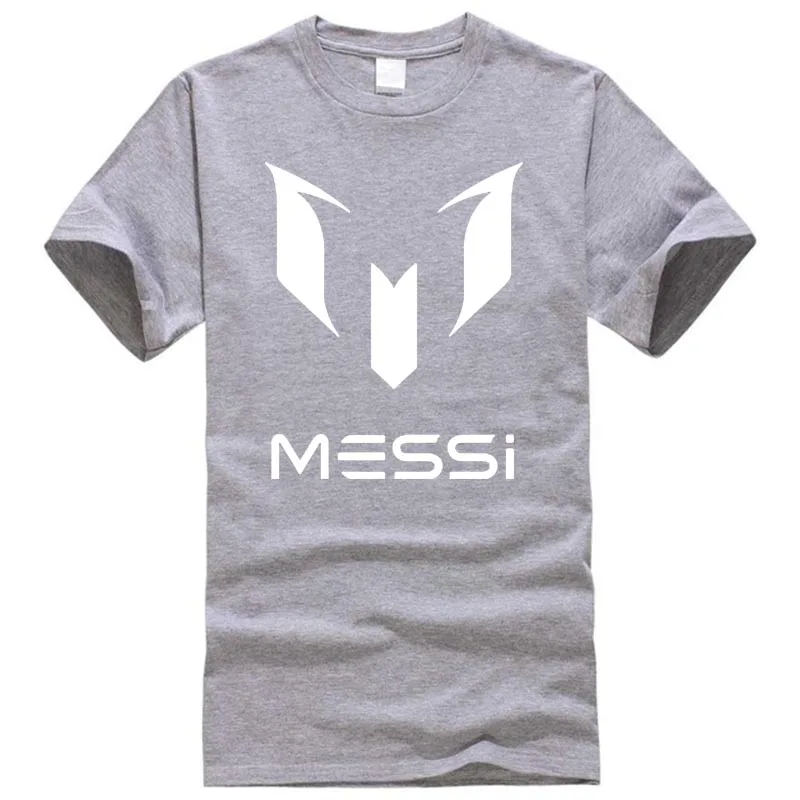 Летняя брендовая мужская футболка из хлопка с принтом "Барселона Месси", мужские повседневные футболки с коротким рукавом, размеры XS M L XL XXL