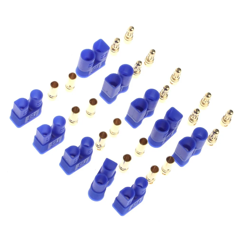 1Set/5Pairs Male Female EC3 Style Connector w/10 Pairs 3.5mm Gold Bullet Banana Plug 1Set/5Pairs Male Female EC3 Style Connector w/10 Pairs 3.5mm Gold Bullet Banana Plug