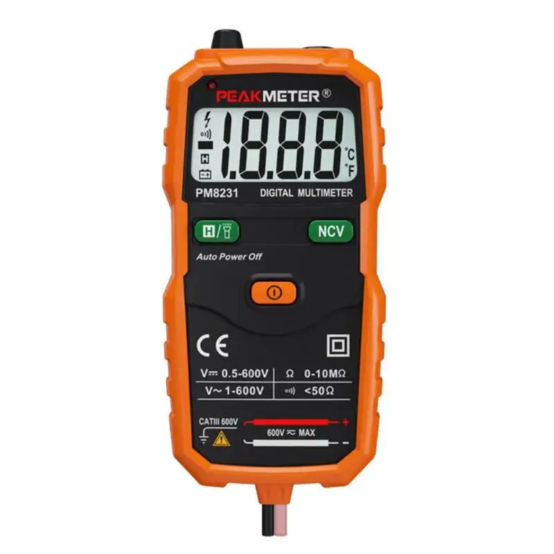 

Professional PM8231 Auto Range Handheld Digital Automatic range Multimeter Data Hold AC/DC Voltage Tester Detector Meter