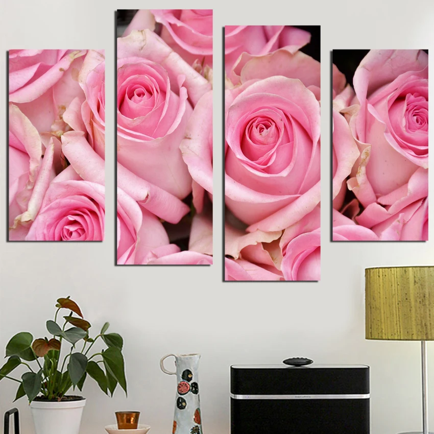 Abstract Rose Flower Canvas Paintings Beautiful Posters Prints Wall Art